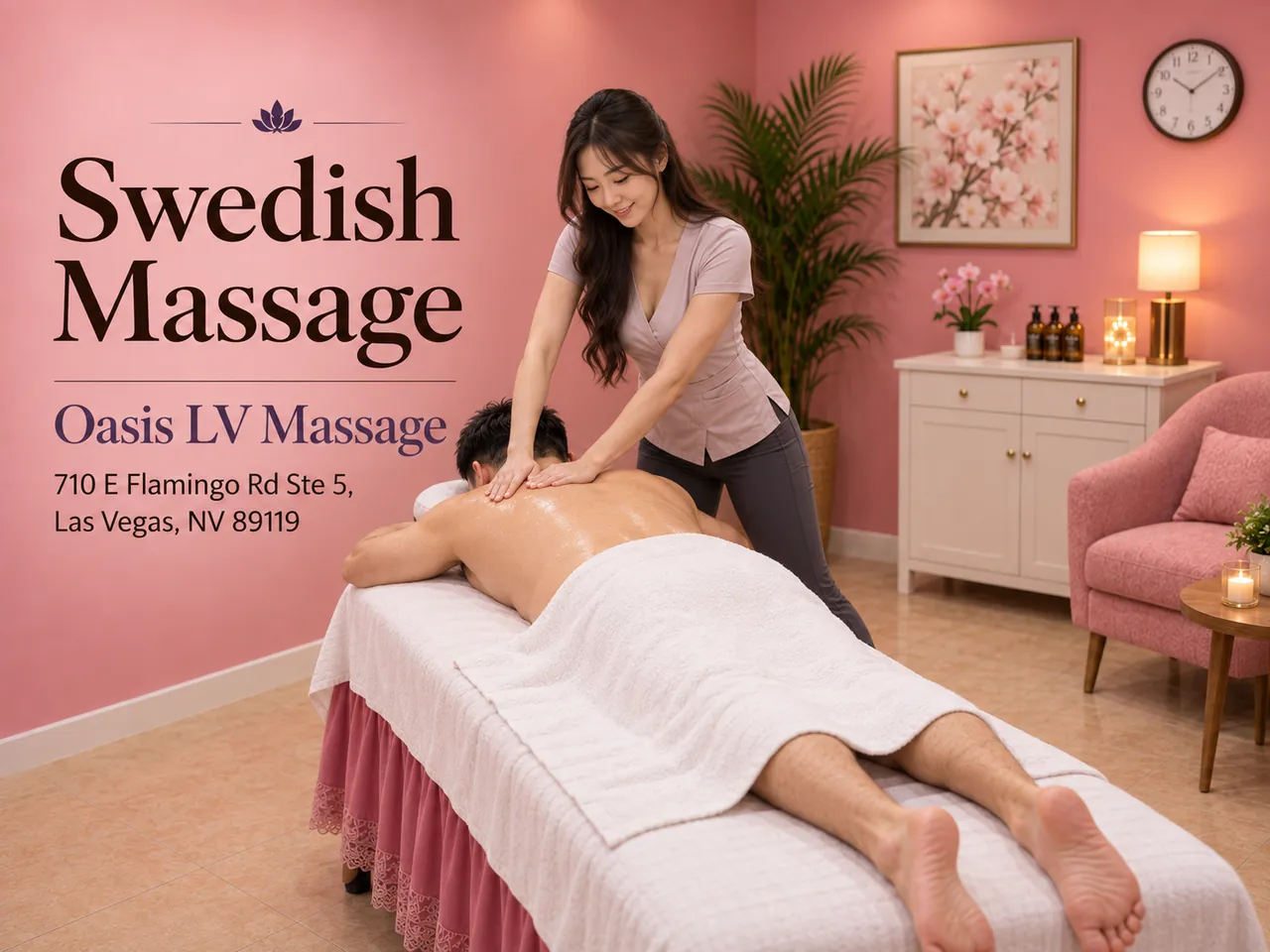 Swedish Massage in Las Vegas, NV at Oasis LV Massage